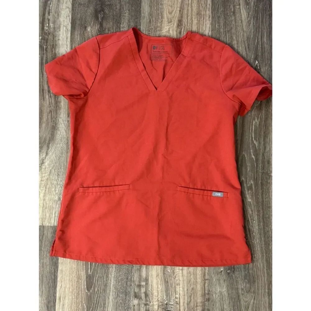 Figs Clay Casma Pocket Scrub Top Women’s Small